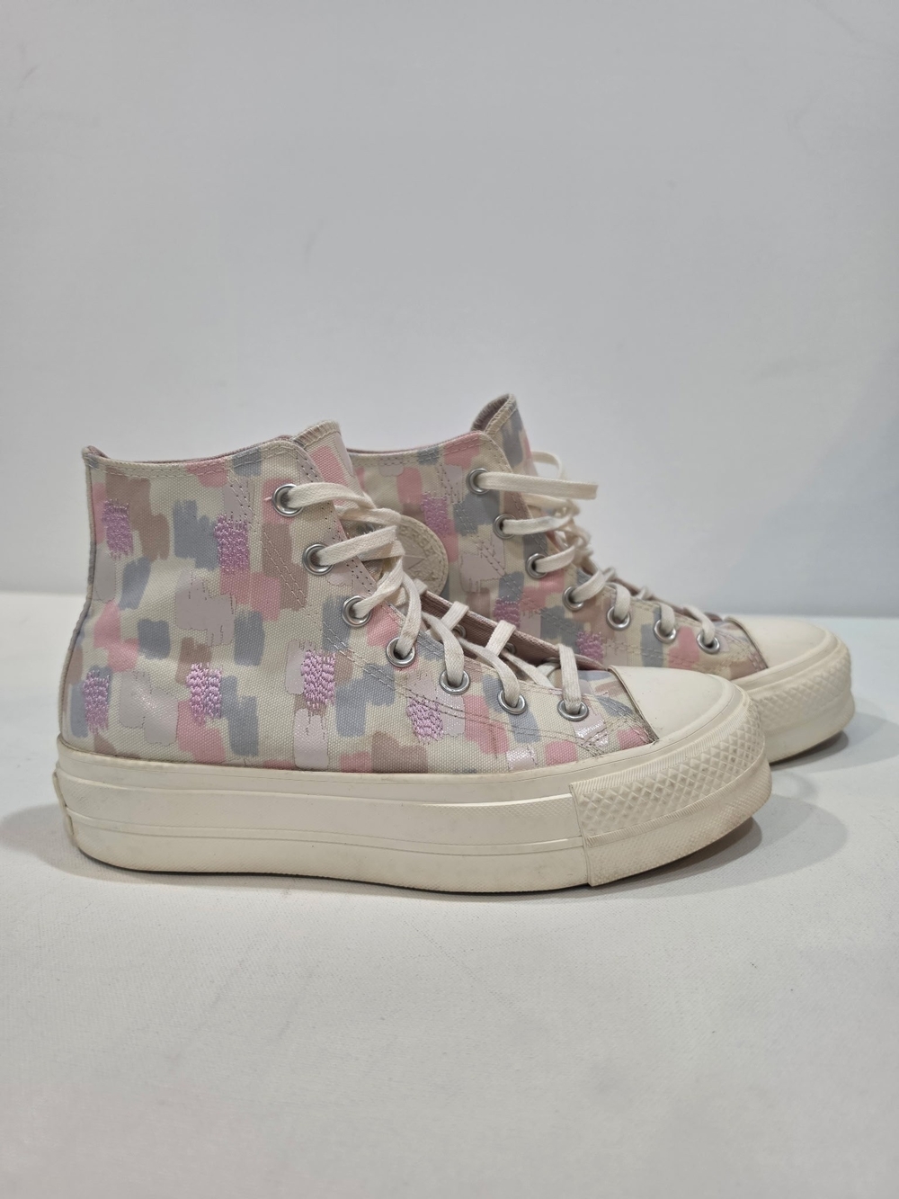 504. Converse Chuck Taylor All Star Lift Platform Inked Sneakers Egret Pink 7.5 - Picture 2 of 7